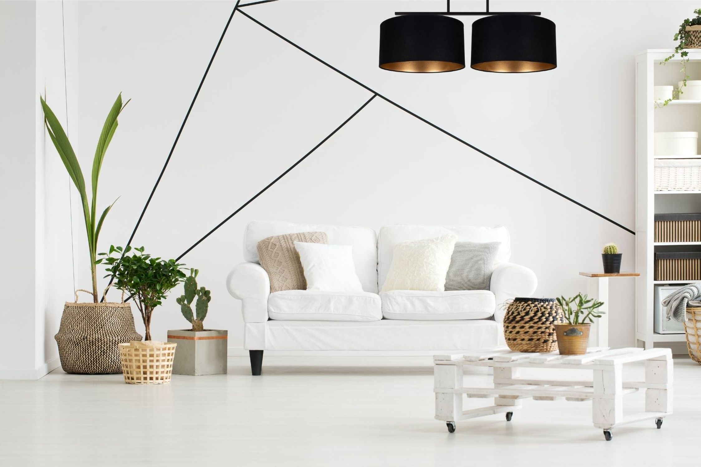 sofa, wohnzimmer, weiße couch, kissen, wohnaccessoires