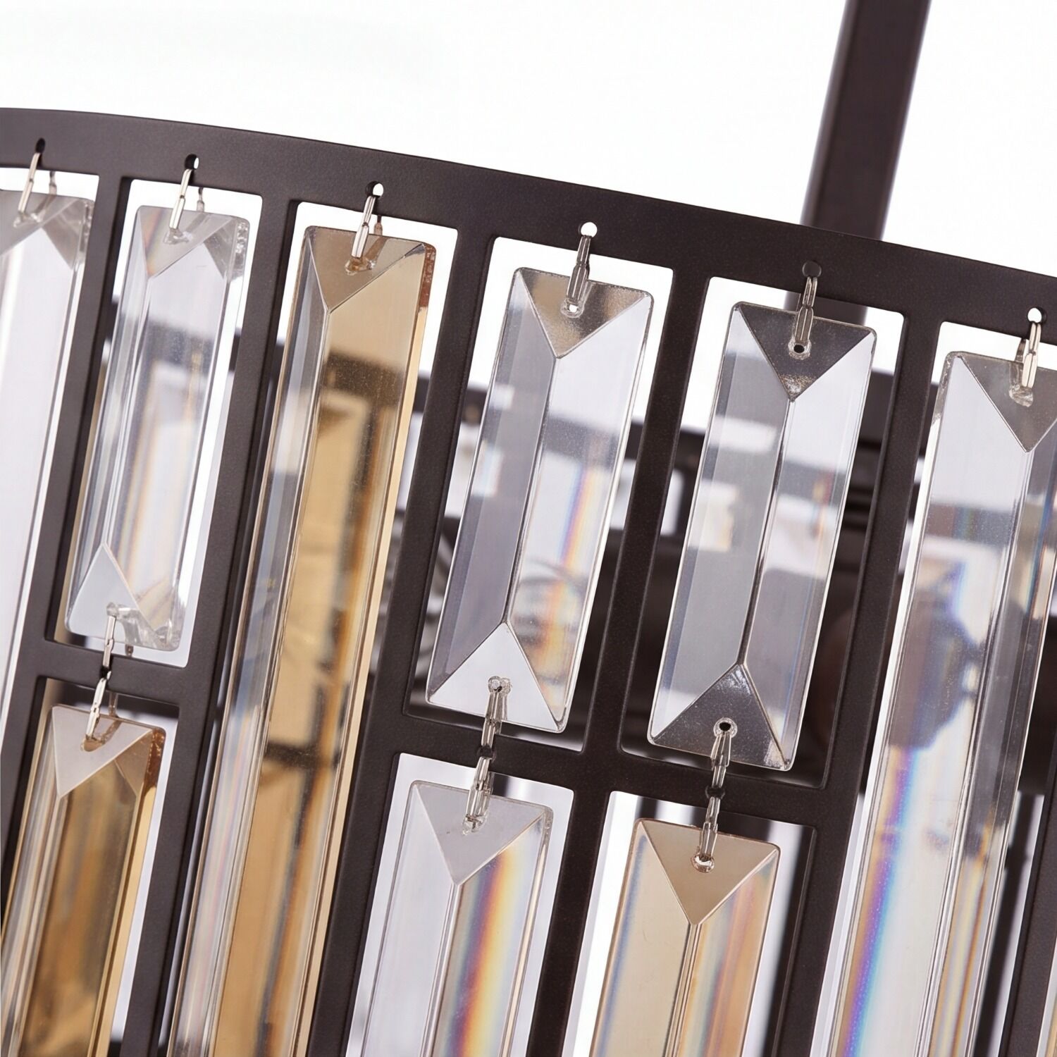 haengeleuchte-pendelleuchte-haengelampe-prism-3-flammig-bronze-antik-klar-transparent-bernstein-jugendstil-564-3 Schmuck | Ohrringe, Hänger-Edelstahl, Augeleffekt, Spiegelglas, Glitzer