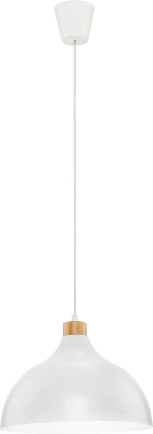 Lampe à suspendre sobre HELMA Blanc Rétro rond Ø33cm
