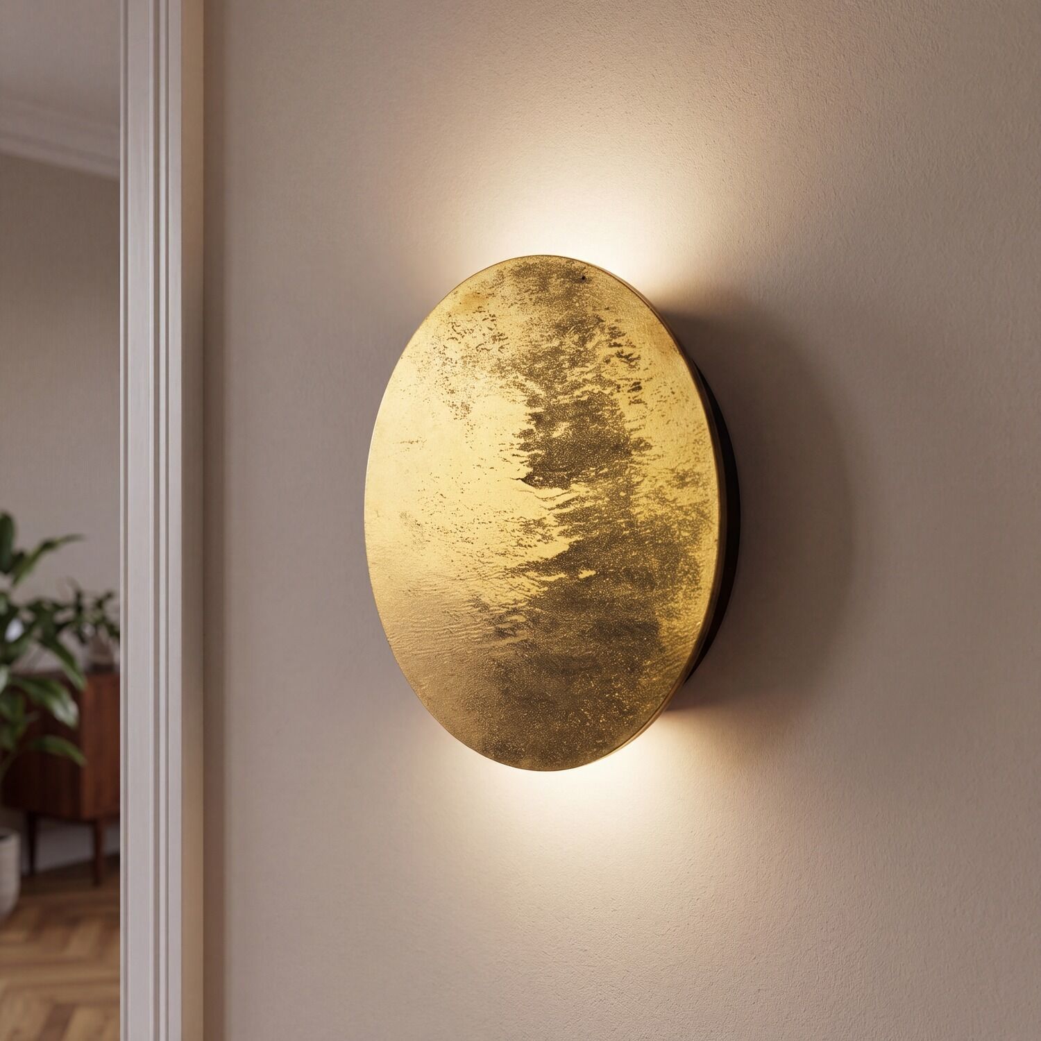 led-lampen-lampen-aus-holz-wandleuchte-indirekt-allana-1x-led-mit-10-w-gold-fuer-wohnzimmer-schlafzimmer-flur-no10281-02 Wandlampe, Wandlampe gold, Wandleuchte, Goldfarbene Leuchte, Rundlampe