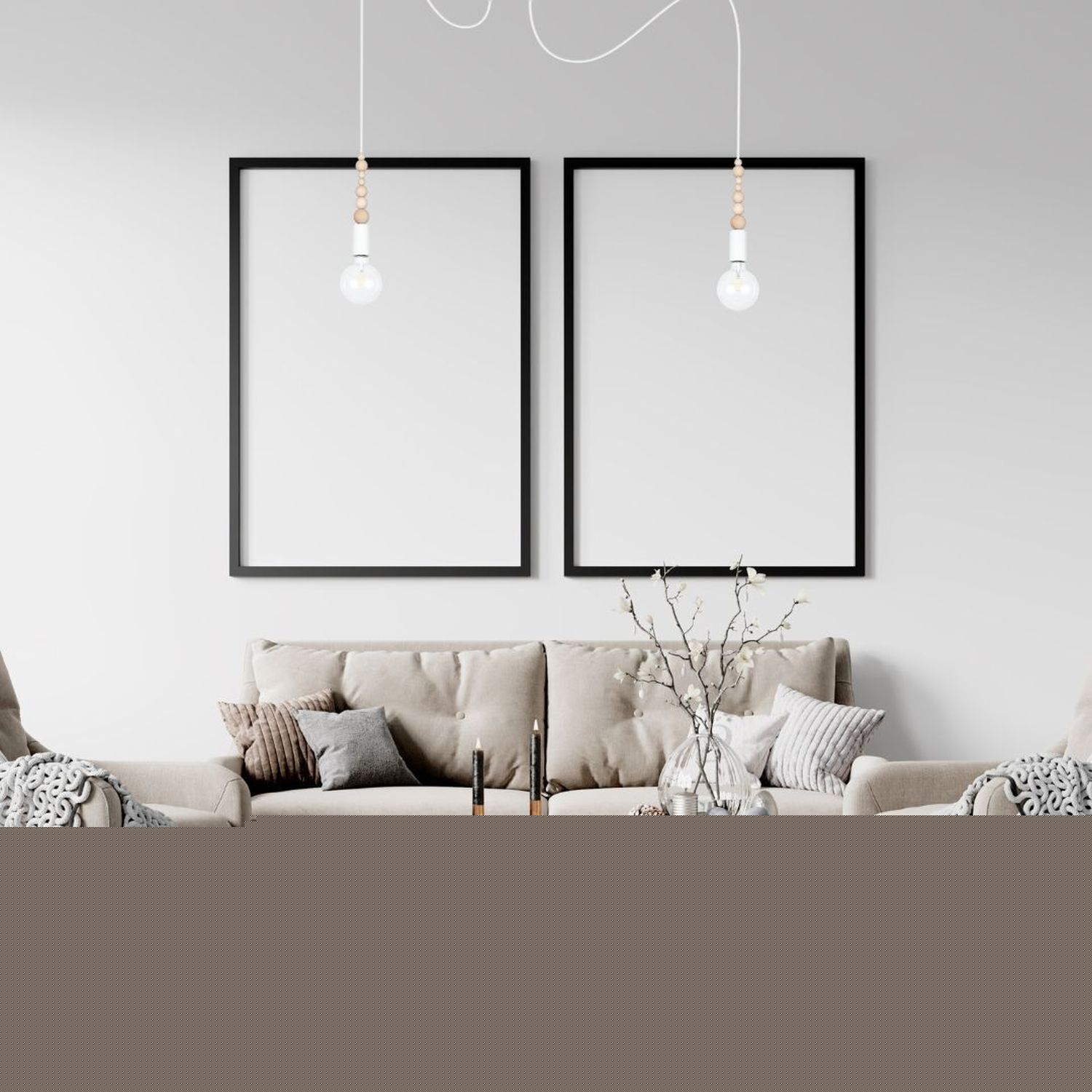 Große Spider Pendelleuchte Holz Metall E27 400 cm Weiß Wohnzimmer, Sofa, Beistelltisch, Hängelampe, Wanddeko