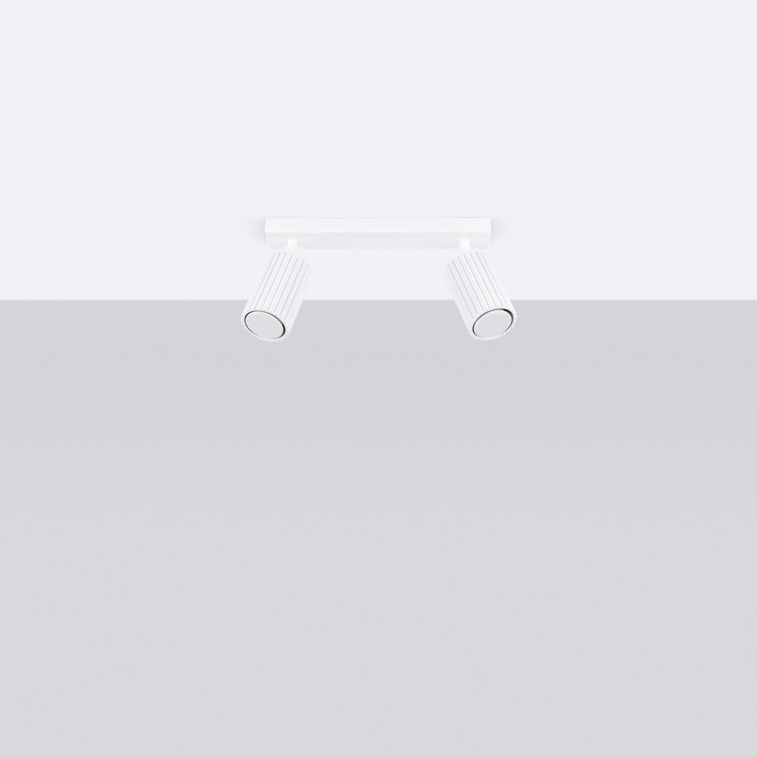 Spot de plafond blanc GU10 à 2 flammes L : 30 cm petit Moderne