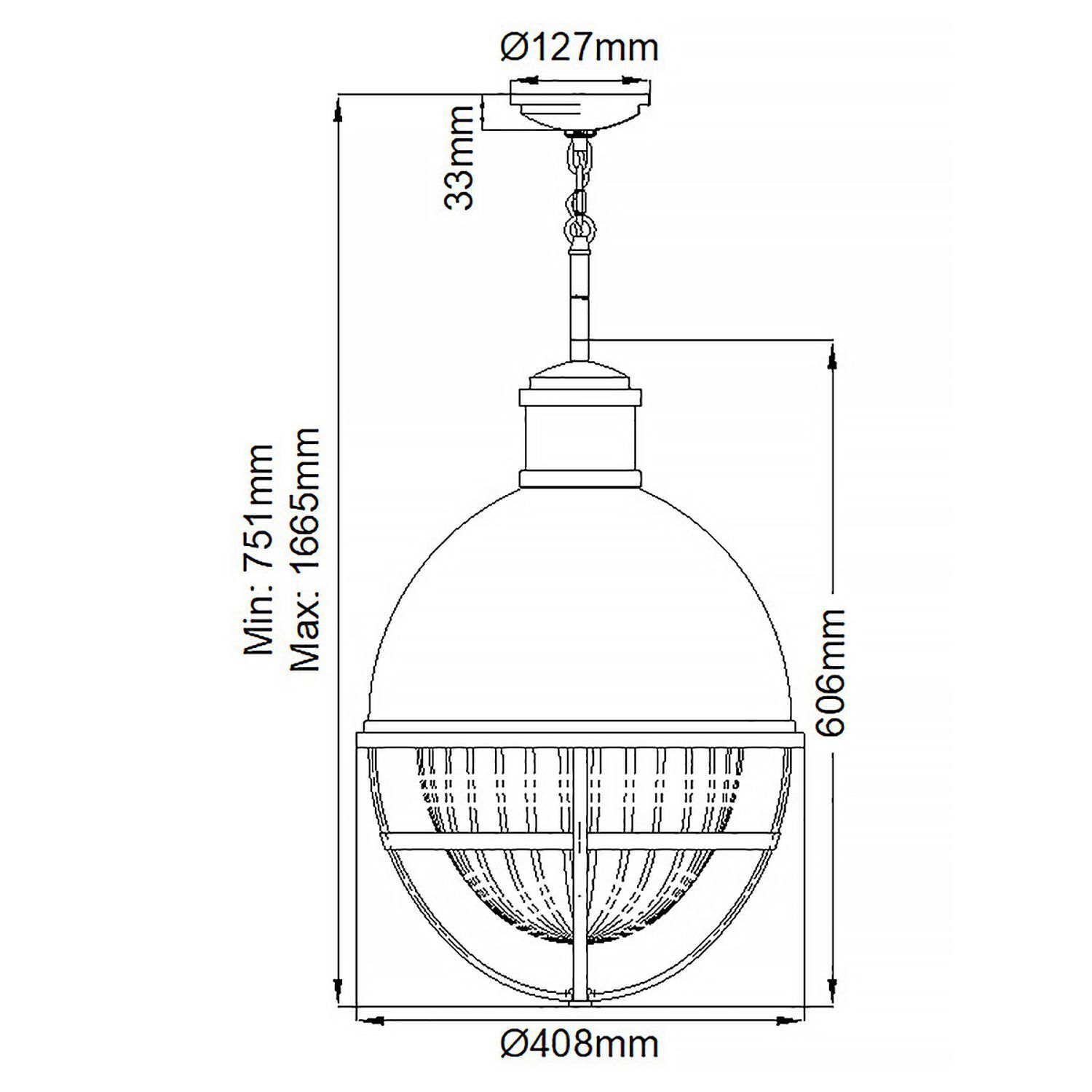 Hängeleuchte E27 D: 40,8 cm Metall Glas in Messing Weiß Hängelampe, E27, Glasschirm, Metallkorb, Durchmesser-40cm