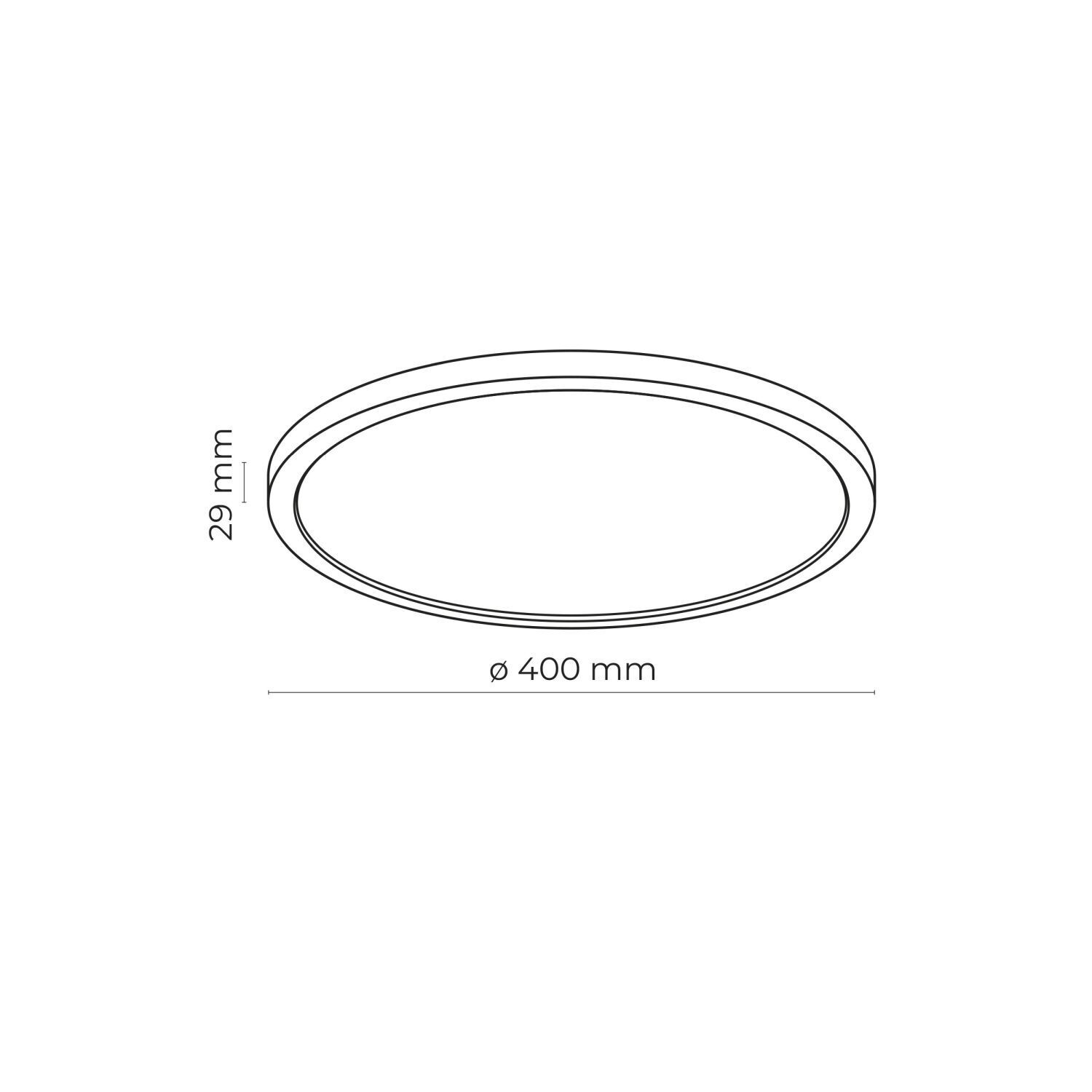 Plafonnier LED dimmable IP54 40 cm rond blanc 3 modes d'éclairage