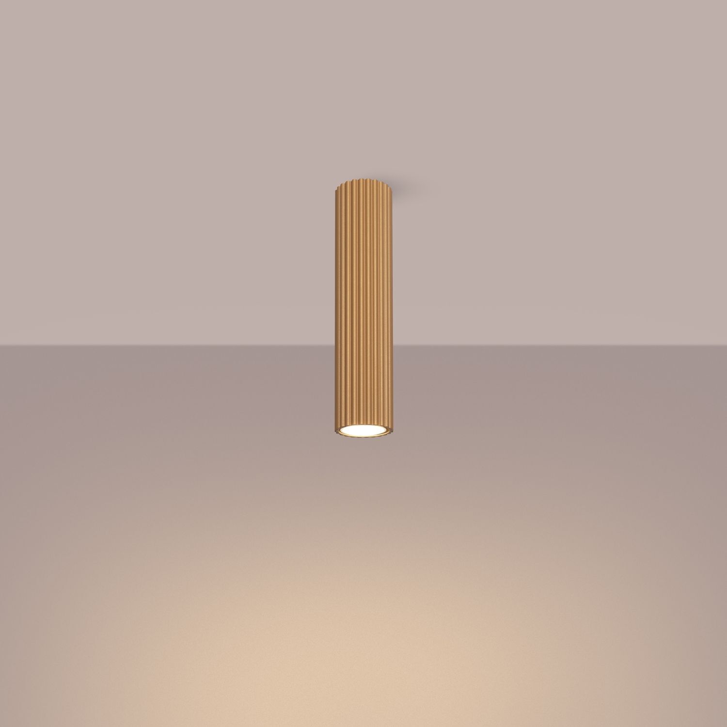 Aufbauspot GU10 D: 6,5 cm H: 30 cm Aufputz in Gold Modern Beleuchtung