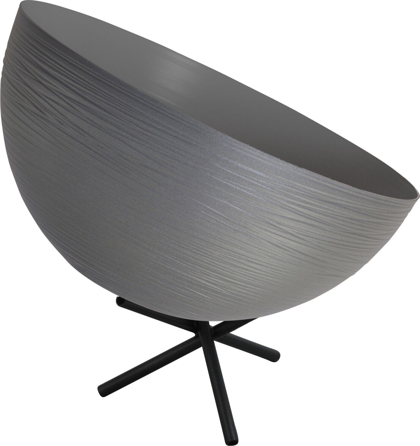 Lampe de table moderne XXL Ø35cm Gris Artisanat CASCO