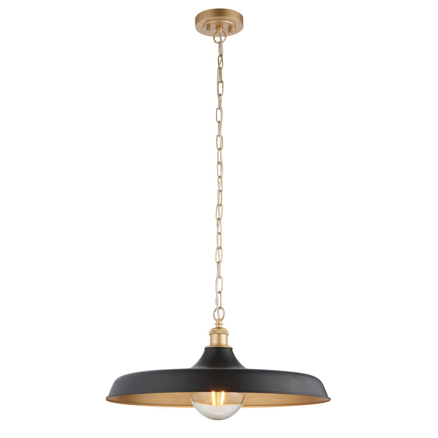 Suspension noir or rond Ø 50 cm métal E27 ADAM