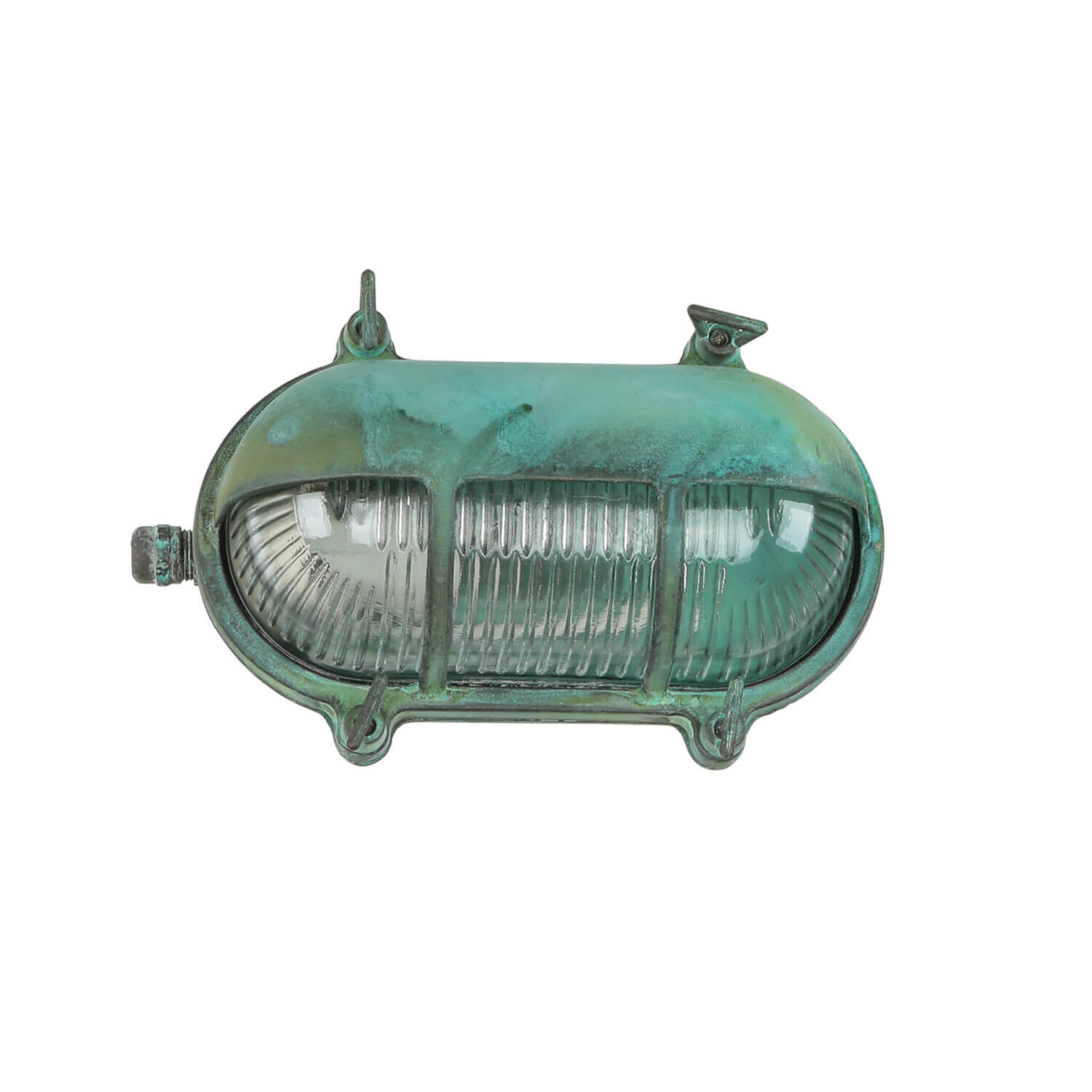 Lampe d'extérieur Mur Maritim Vert Laiton Verre IP64