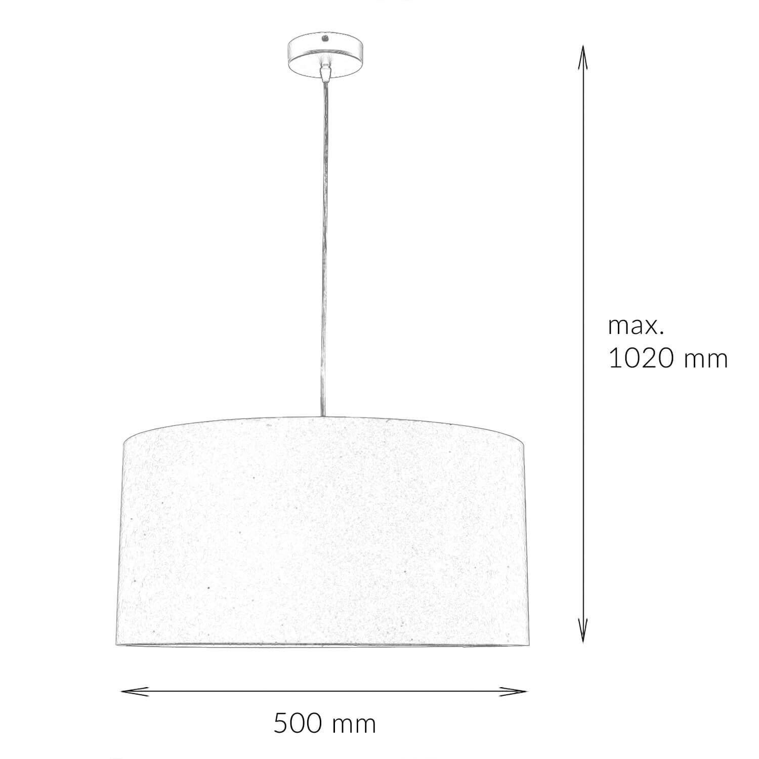 Lampe à suspension Rouge Or Rétro Ø50cm Table à manger Tissu Lampe