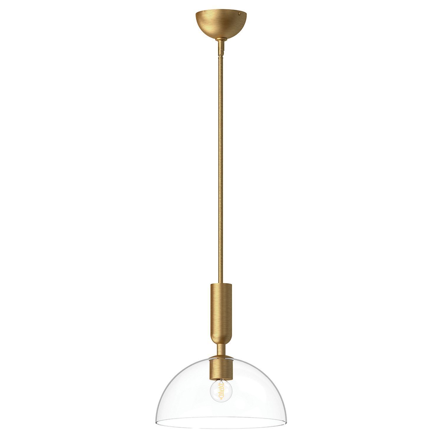 Lampe à suspendre ronde D : 30,5 cm H : max. 158,3 cm Métal Verre Lampe