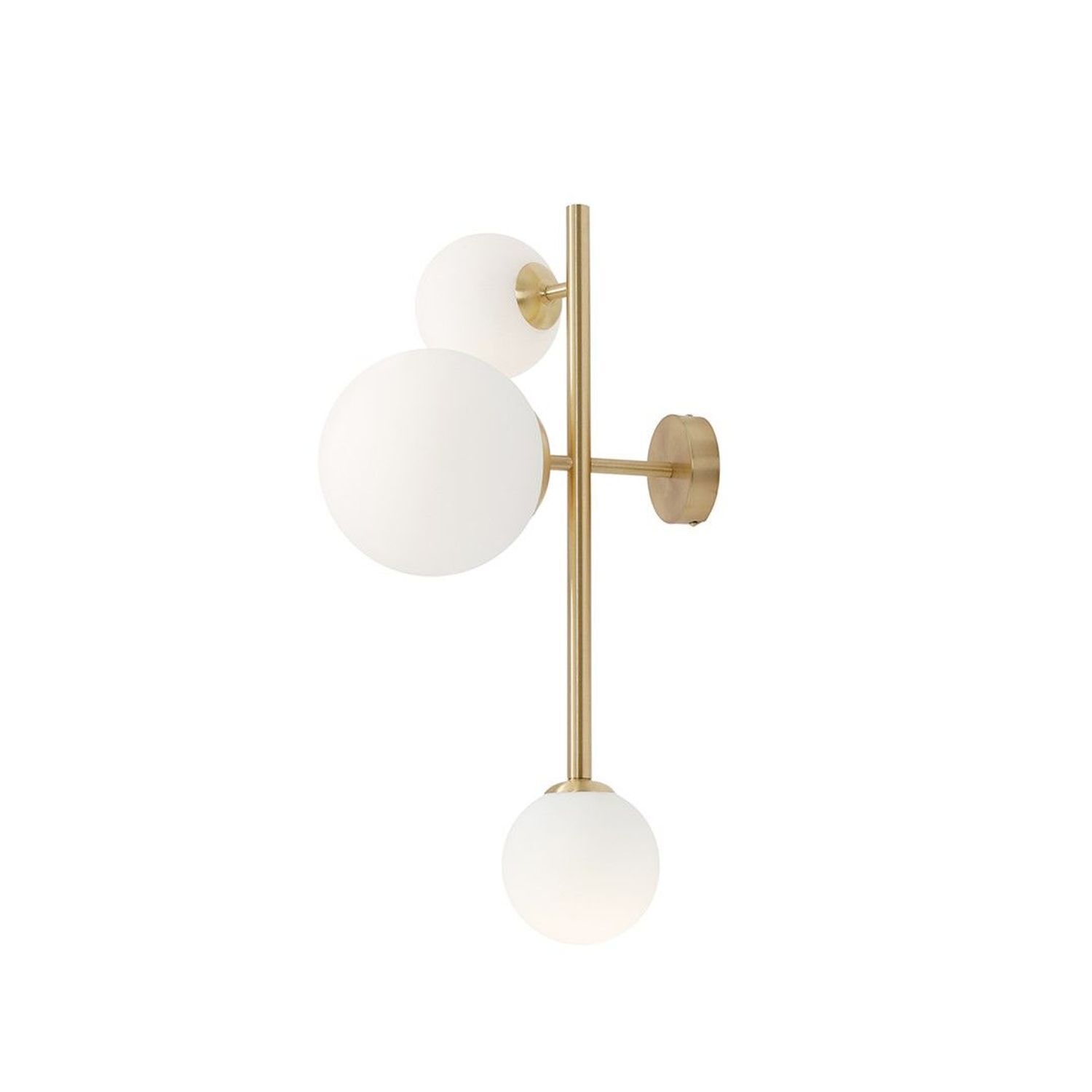 Applique moderne verre métal en laiton blanc E14 E27