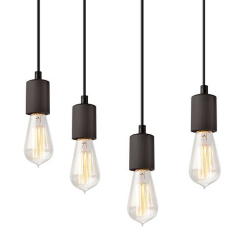 Braun Lampe suspendue en bois 5-flmg longue table à manger