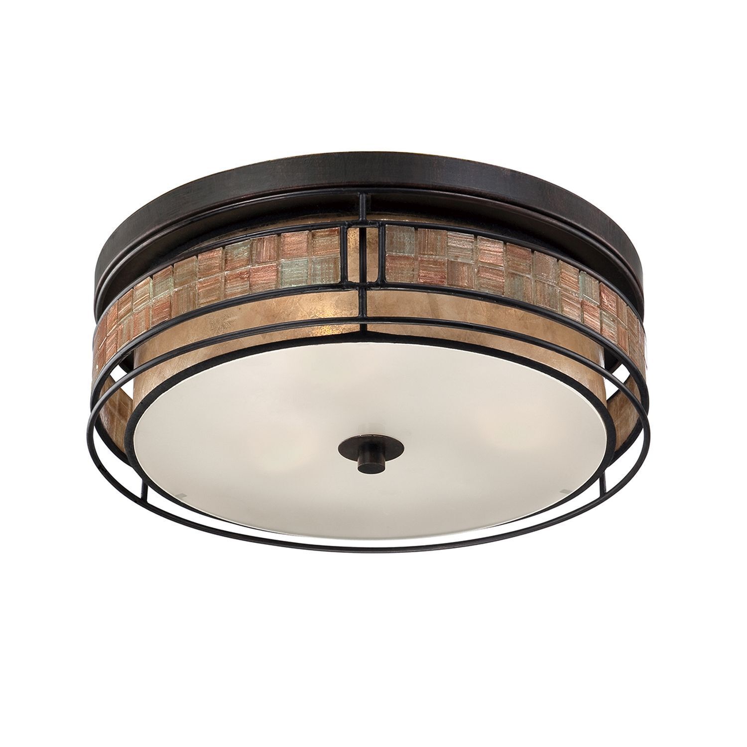 Plafonnier noble LARA cuivre Ø46cm 3-flmg Lampe