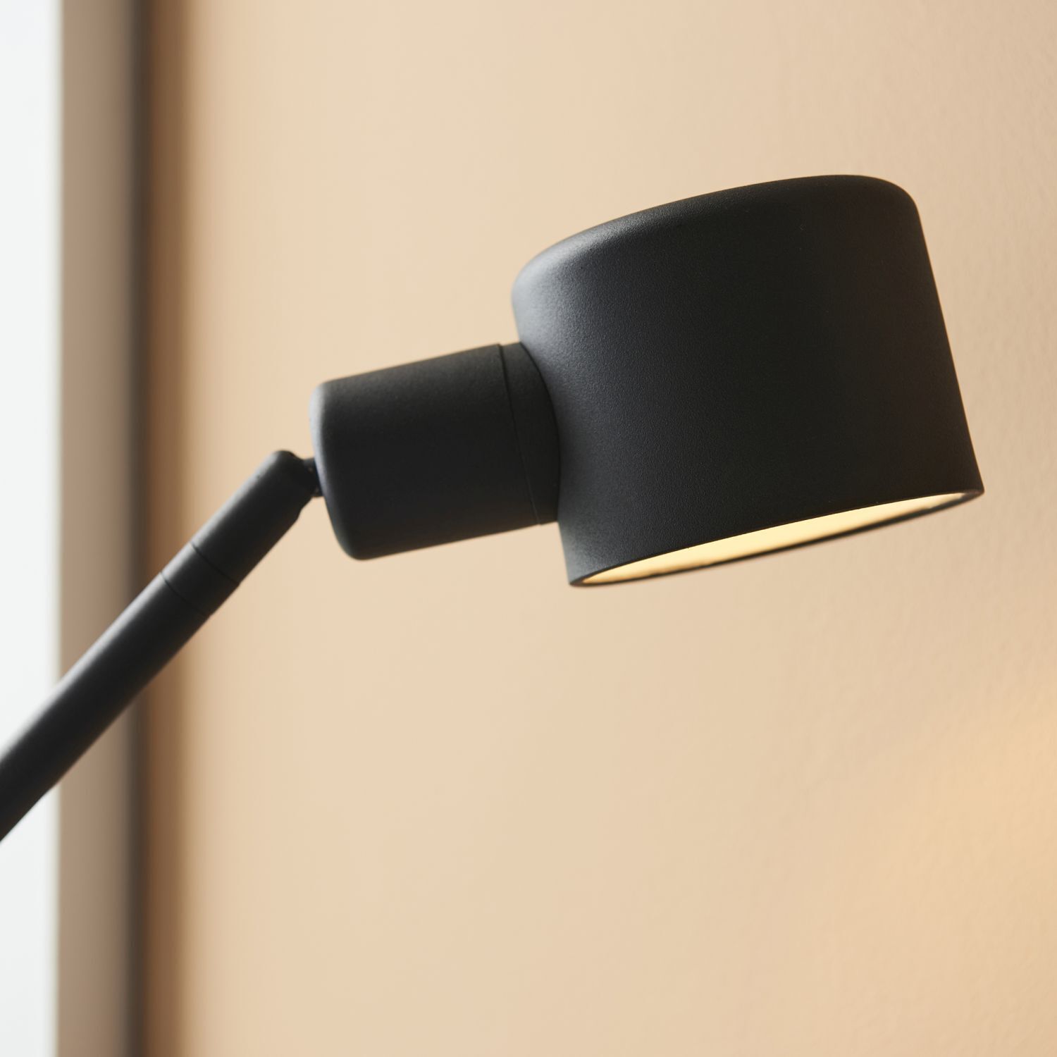 Lampe de bureau noire ajustable H : 69 cm E14 Moderne