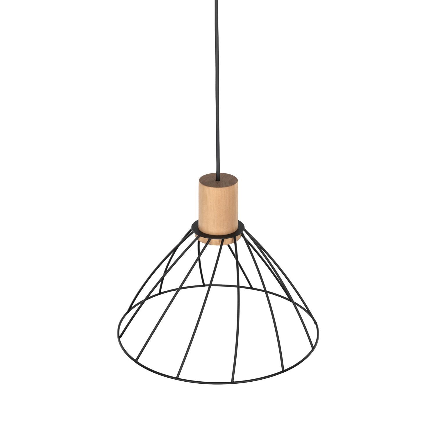 Lampe à suspendre fil de bois Ø 29,5 cm H : max. 165 cm réglable