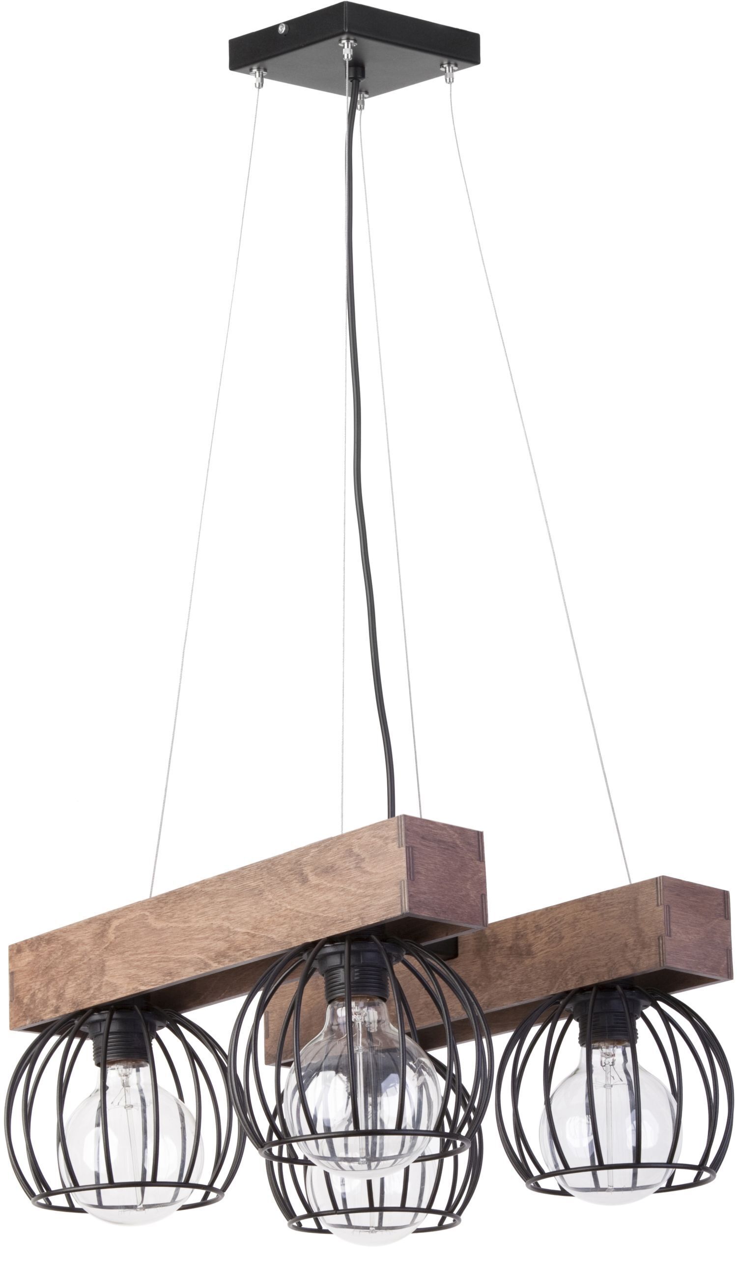 Bois Suspension Métal Noir jusqu'à 0,9 m confortable