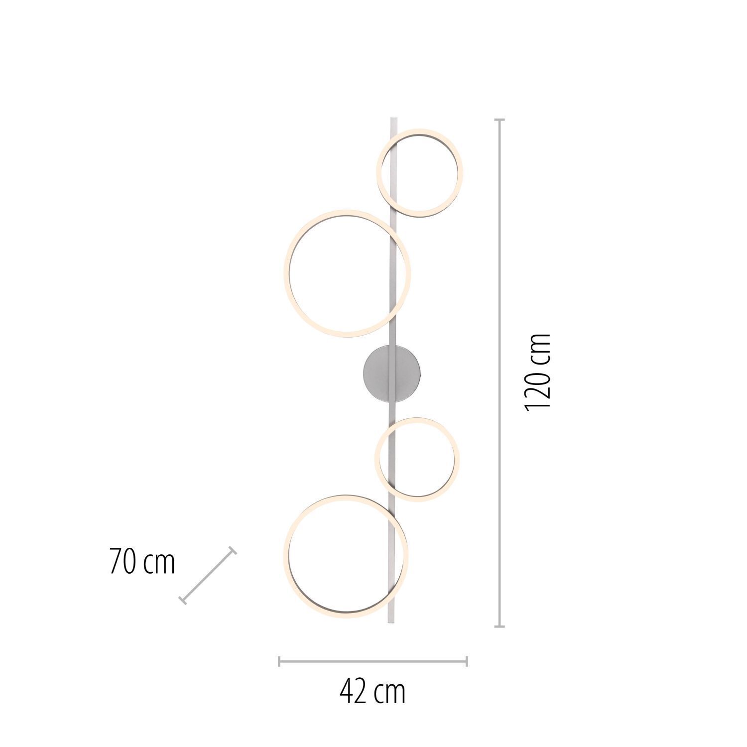 Lampe de plafonnier LED blanche métal 120 cm allongée 3000 K
