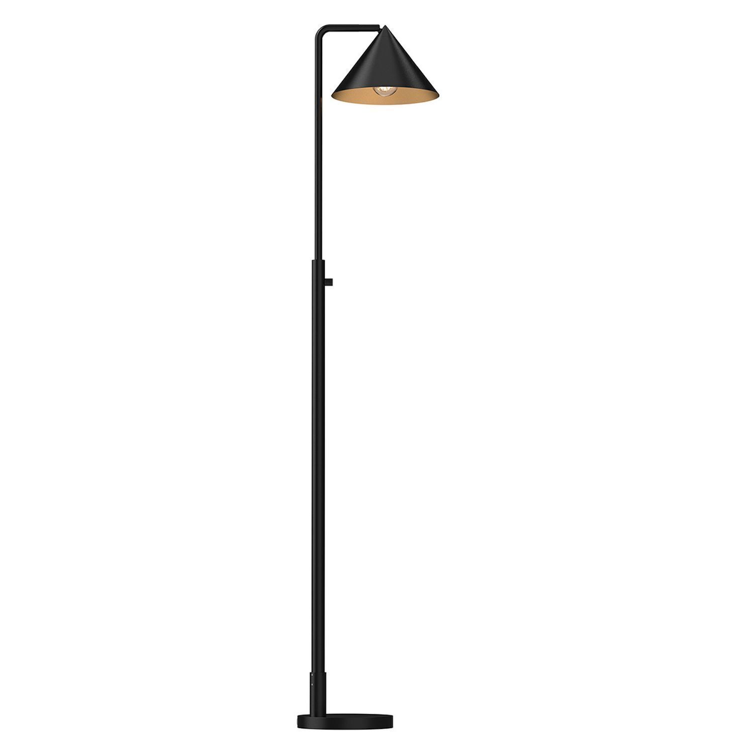 Lampadaire petit Interrupteur à variateur 148,8 cm Noir E27 Moderne