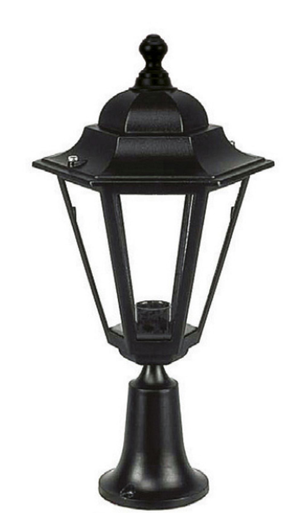 Lampe de socle extérieure Noir 49 cm IP43 E27 Rustique