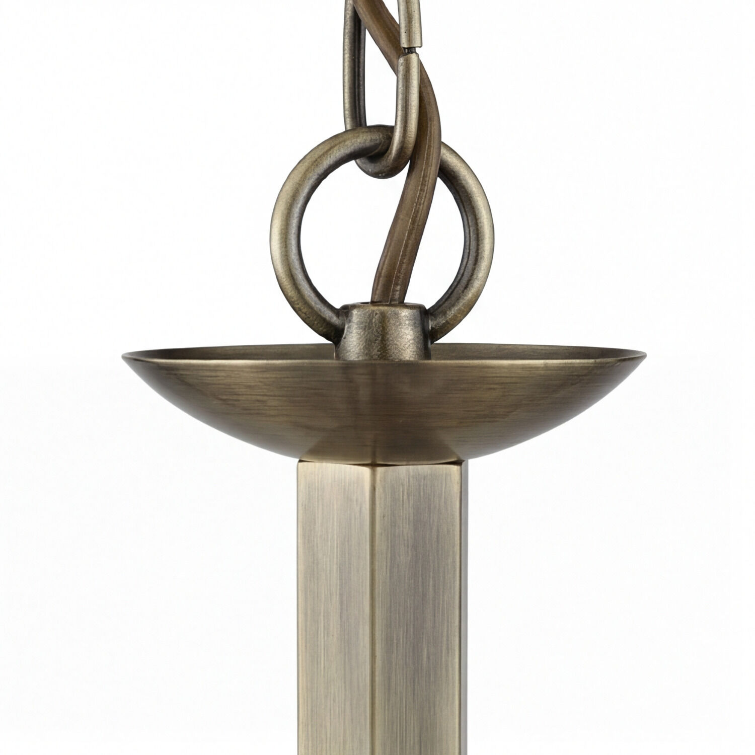 Hängeleuchte rustikal 5-flmg. lamp, hängende lampe, metallkette, messing finishes, decke hängt