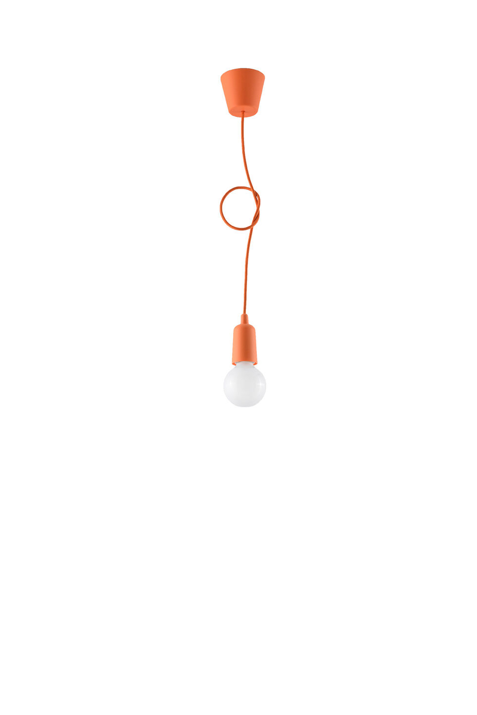 Lampe à suspendre réglable NESSA Profondeur jusqu'à 90cm E27 Orange