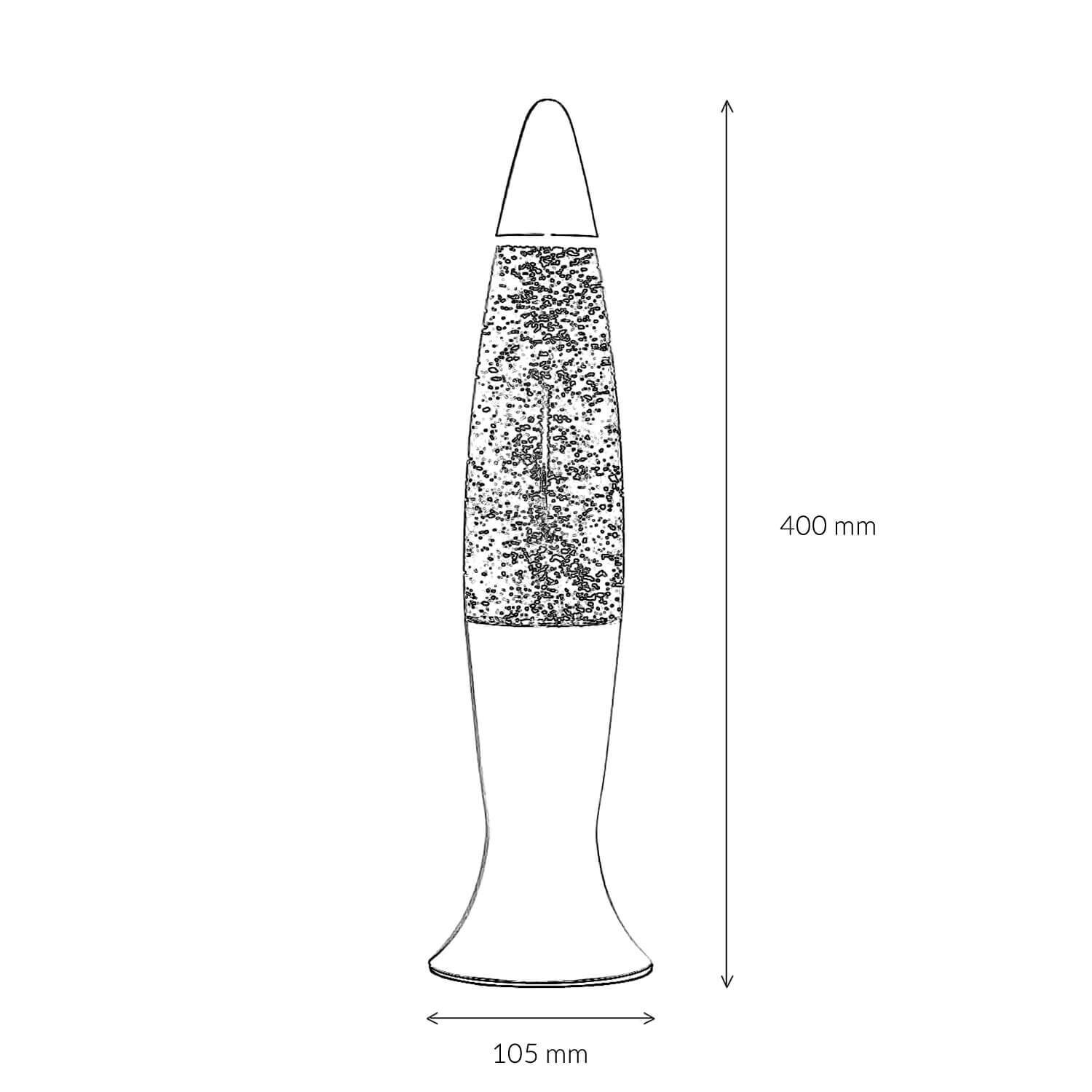 Elégante lampe à lave paillettes en 40cm G9 Retro ROXY Töpferei, Krug, Vase, Lampe