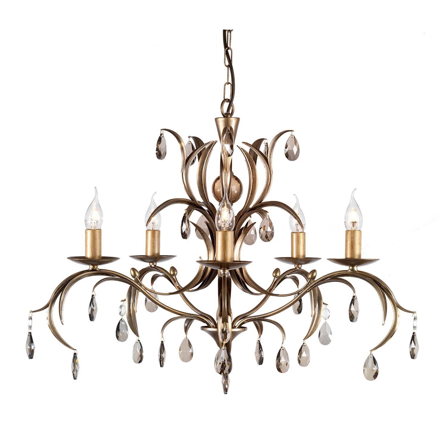 Lustre CANDELA 10 Bronze Lampe de table à manger