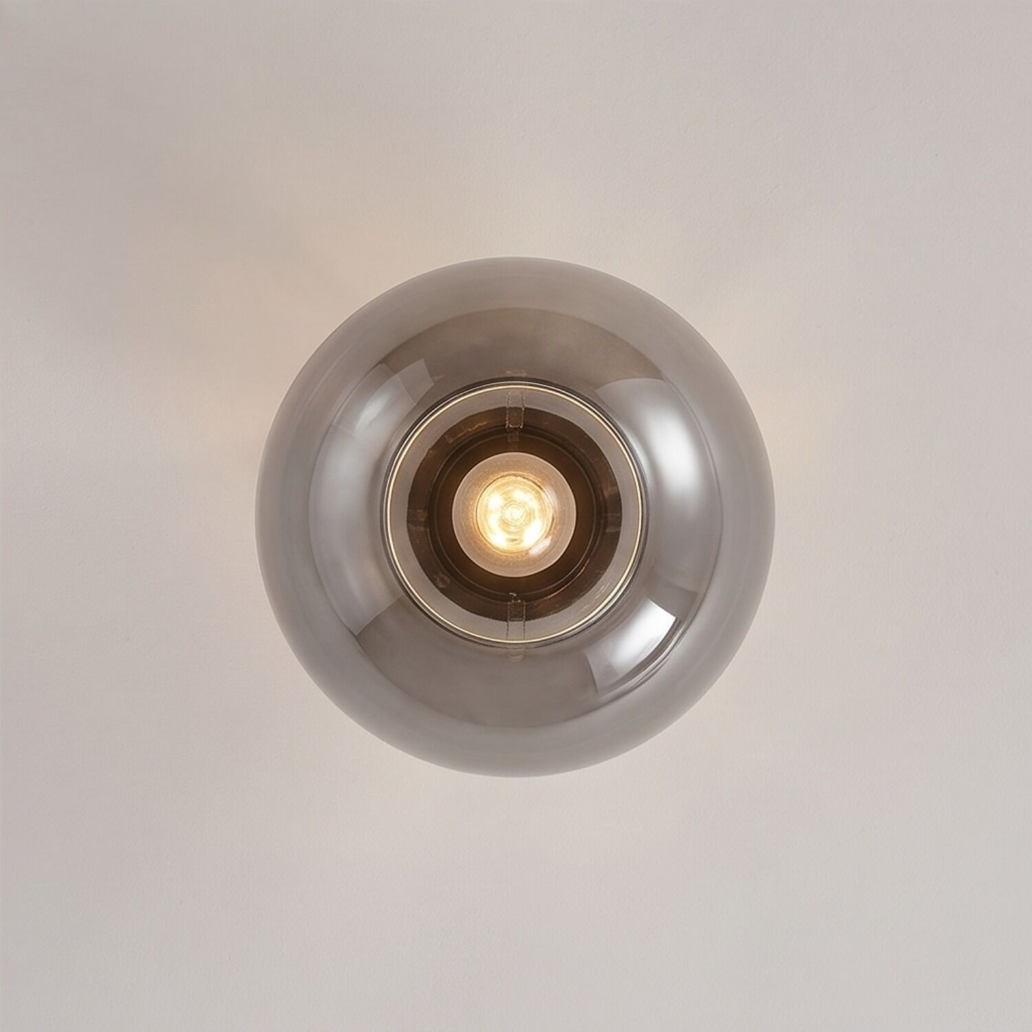 Deckenlampe, Hängelampe, Glaskugel, Metallrahmen, Einbauleuchte