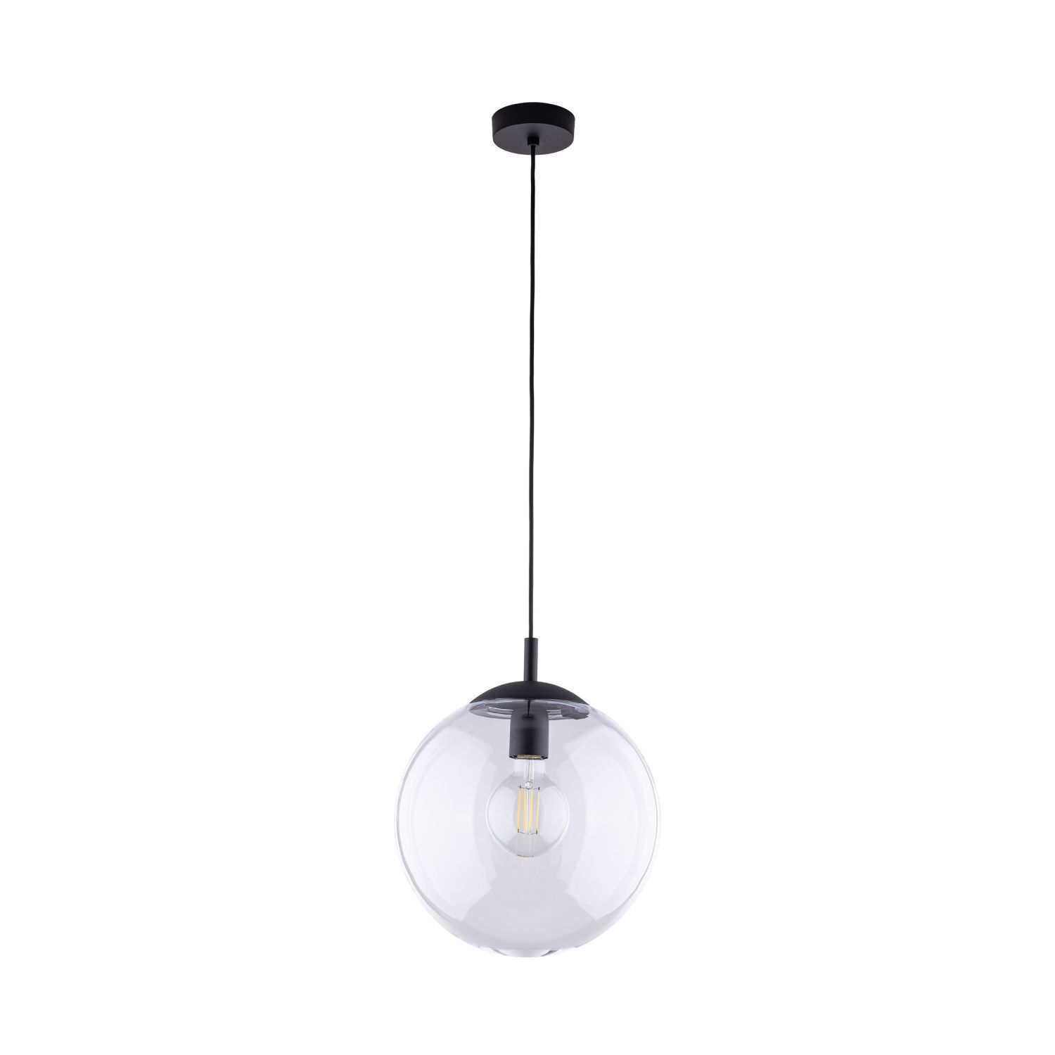 Lampe à suspendre en verre ronde Ø 35 cm H : max. 175 cm E27 Boule Abat-jour