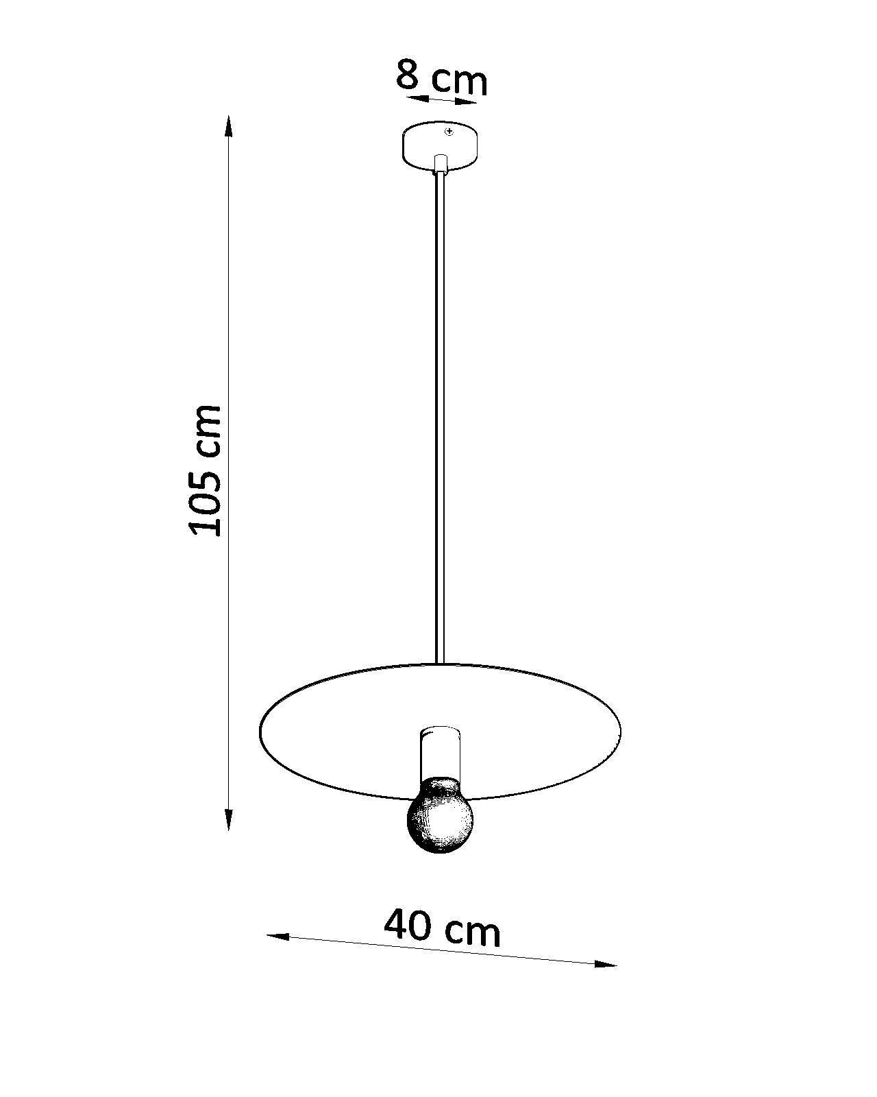 Lampe à suspendre Blanc Ø 40 cm Métal E27 Cuisine Salle à manger