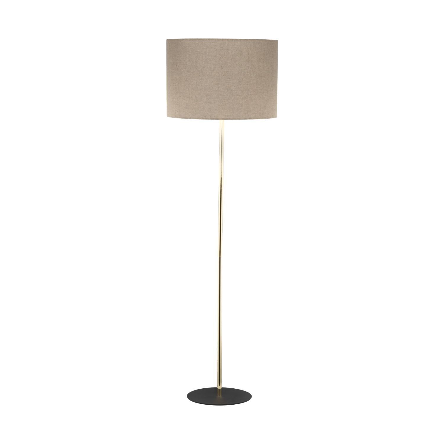 Lampadaire petit 160 cm métal tissu E27 en or brun Lampe, Lampenschirm