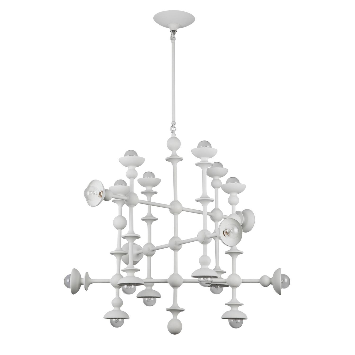 Kronleuchter, Pendelampe, Weiß, Geometrisch, Modernes Design
