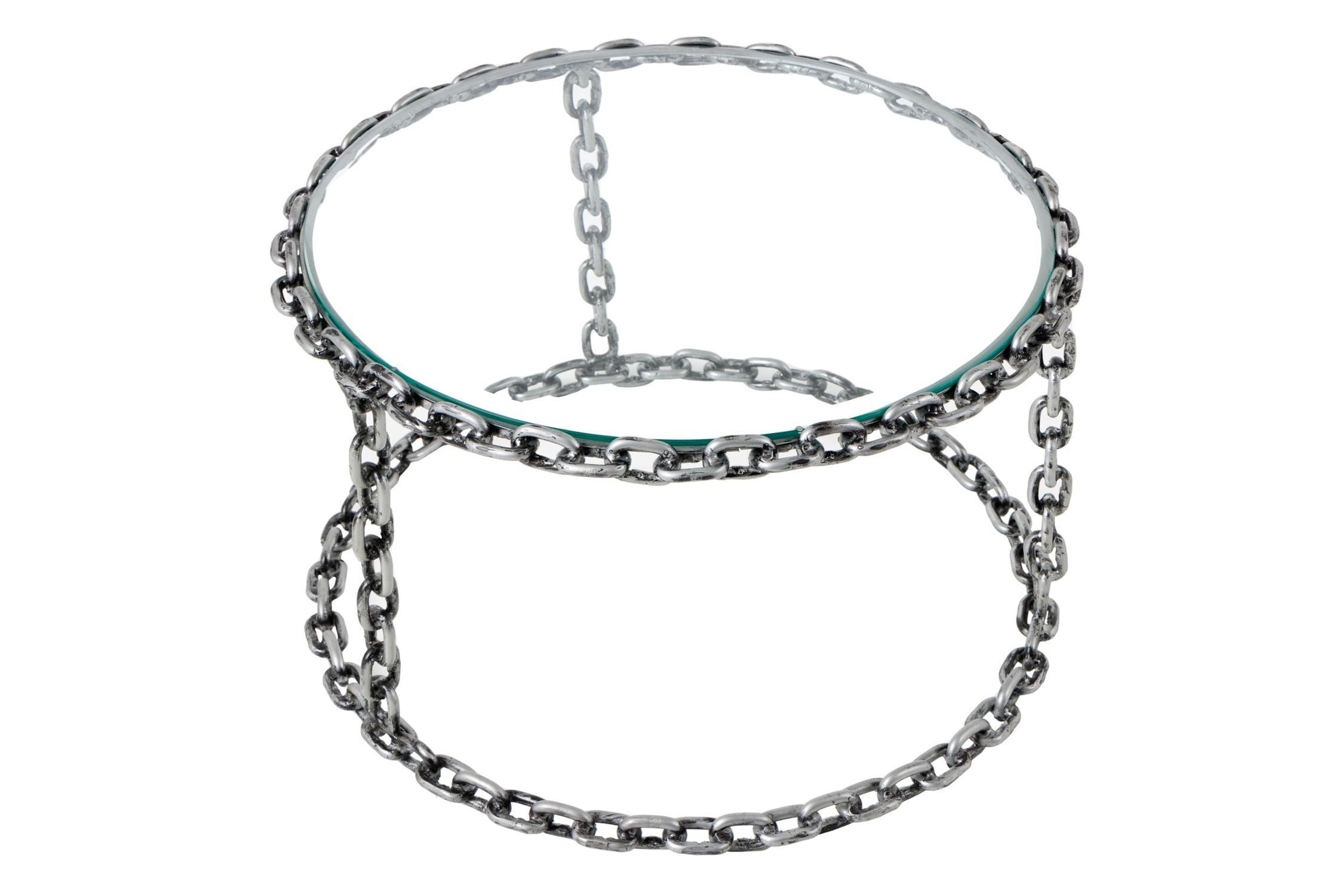 Table basse en verre trempé Fer en argent 65x65 cm artisanat