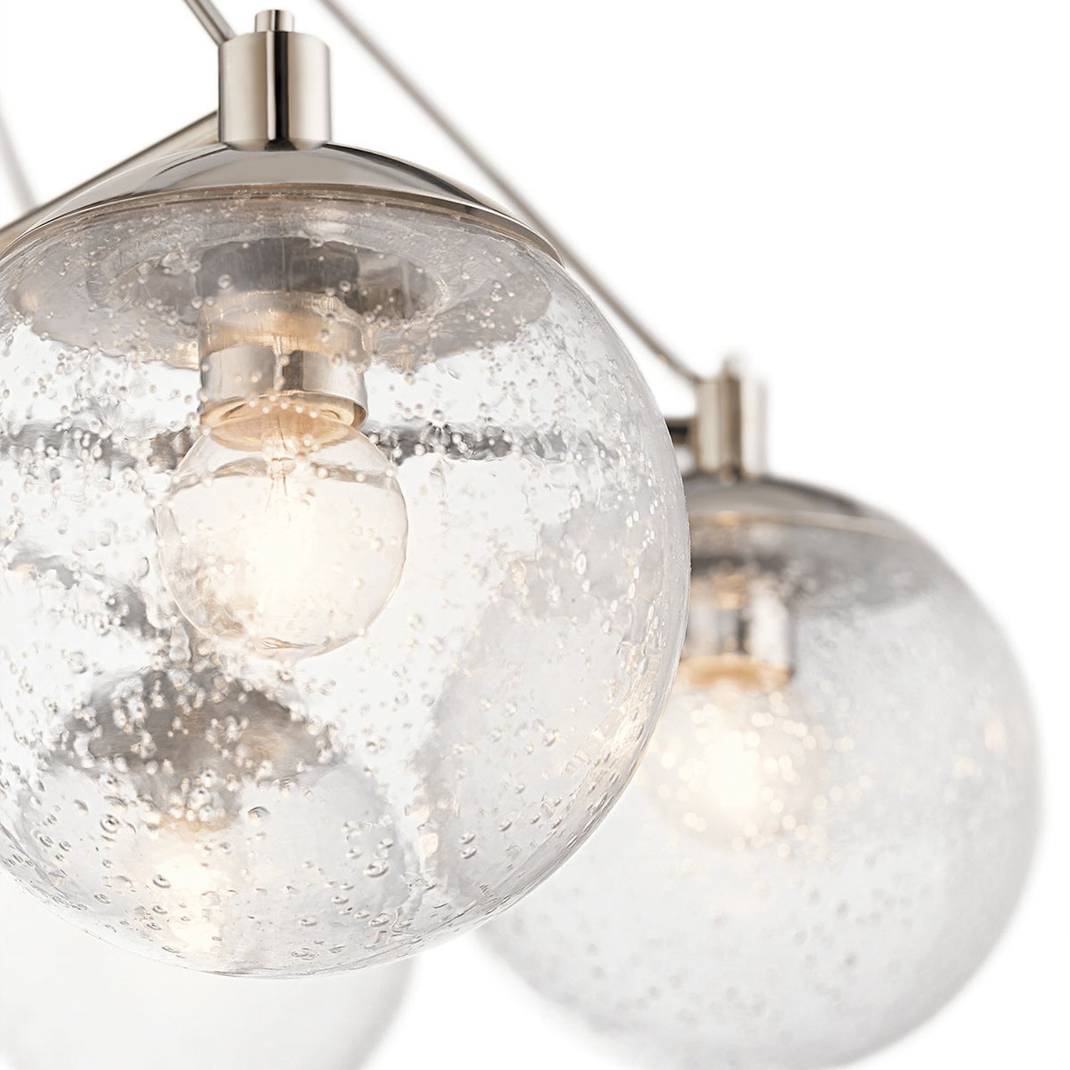 Suspension verre métal L : 70,3 cm Boule Abat-jour LIETA