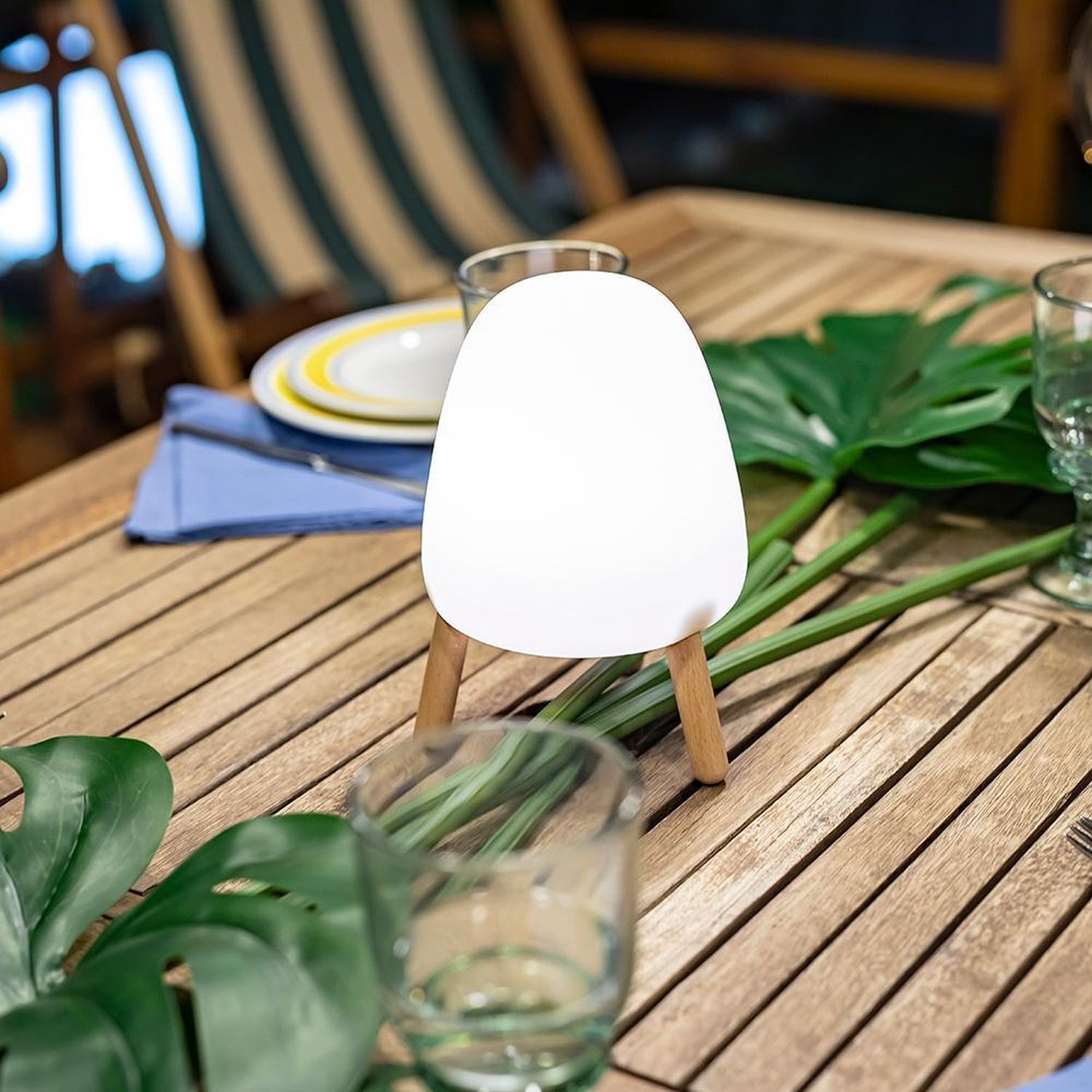 Lampe de table LED Akku Touch Dimmer IP43 19,4 cm portable