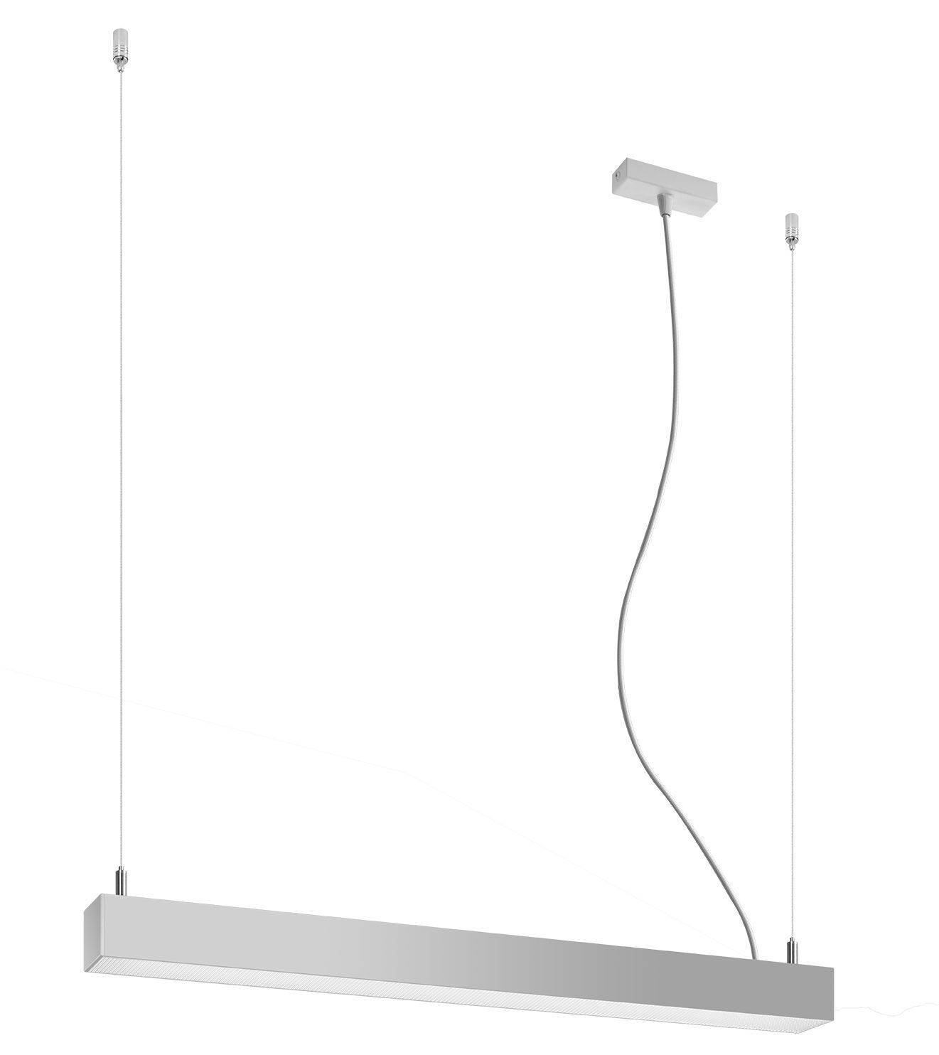 LED Lampe à suspendre métal gris L : 67 cm 4000 K étroit