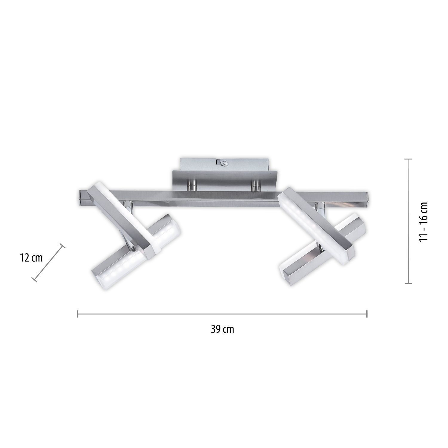 LED Deckenspot in Stahl Metall beweglich 225 lm 39 cm Sinken, Waschbeckenhahn, Griff