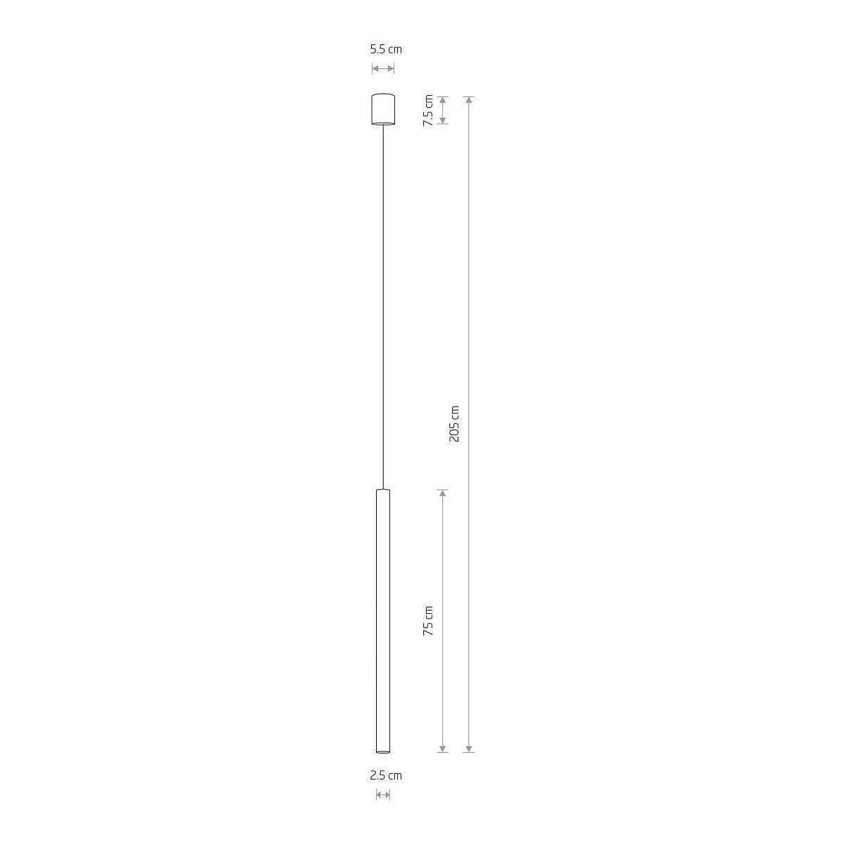 Suspension ronde blanche Ø2,5cm G9 Moderne CULT