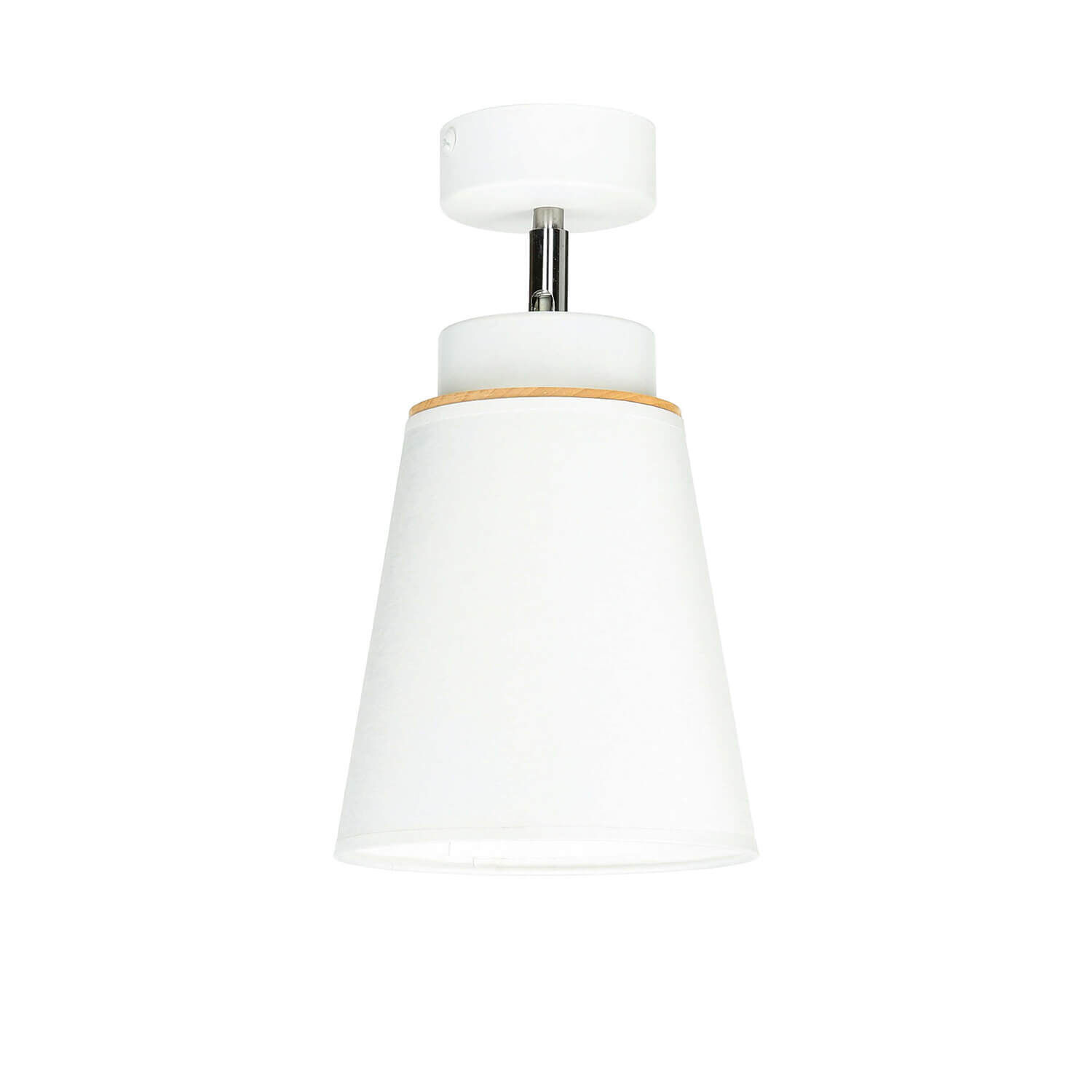 Spot Lampe blanche moderne ronde en bois