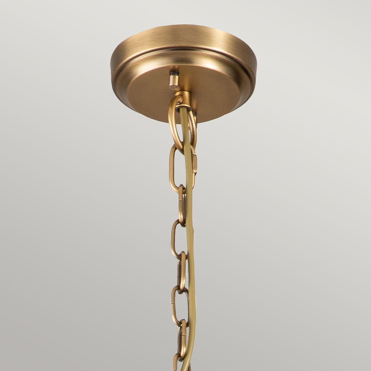 Lustre E27 61,1 cm de large en laiton en métal verre Bronze, Lampe