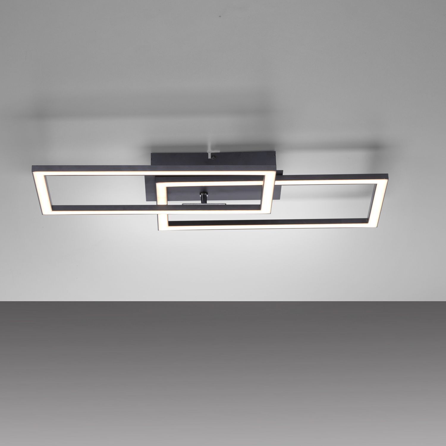 Plafonnier LED à intensité variable noir 4200 lm 3000 K 36 W