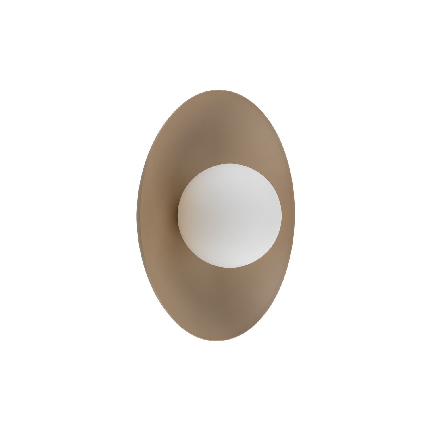 Applique Abat-jour en verre Métal rond Ø28 cm G9 Gris sable