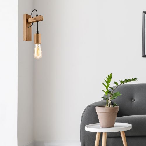 Applique murale Lampe en bois polyvalente Lampe AMIDA