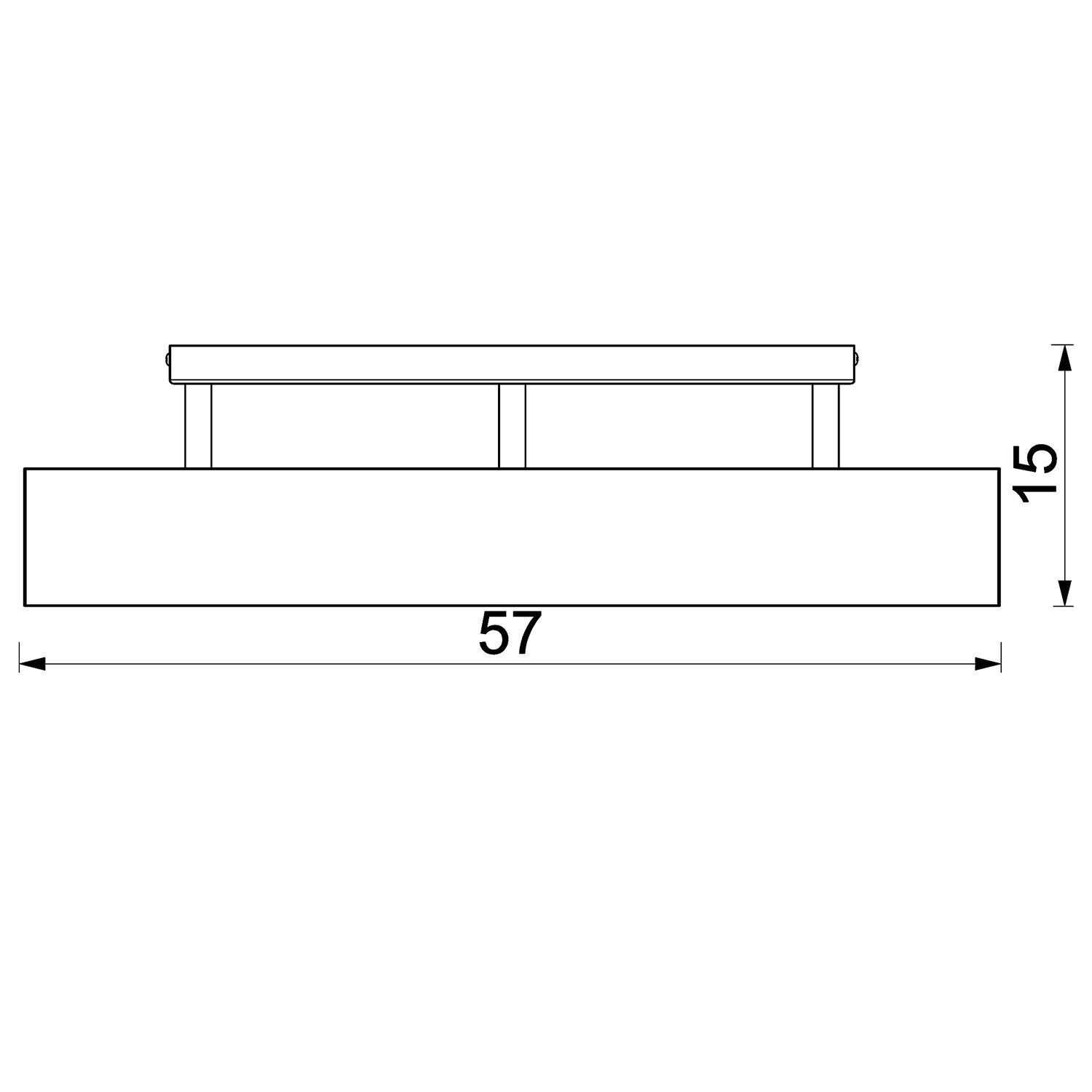 Plafonnier bois métal noir L:57 cm GU10 confortable