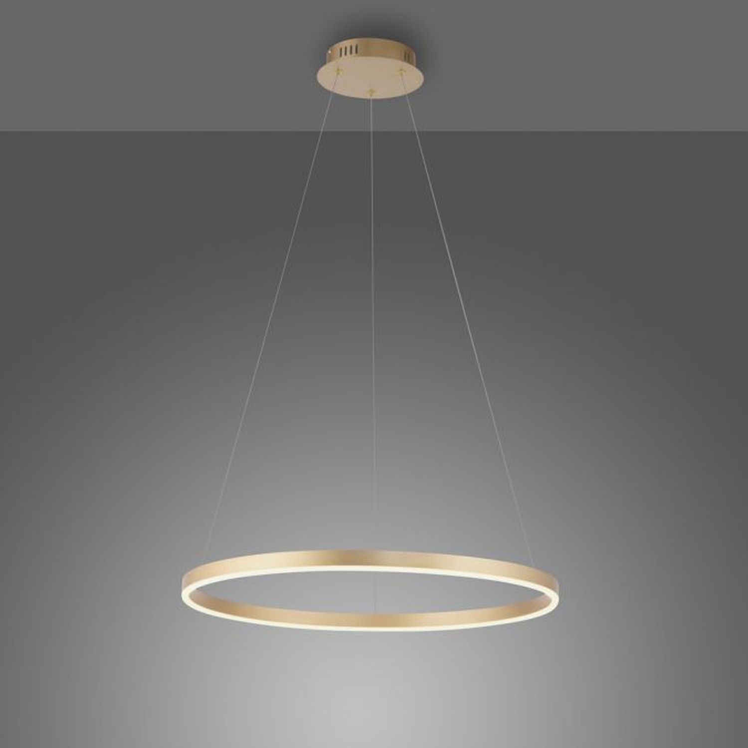 Suspension LED à intensité variable Ø58,5 cm 3000 K en laiton Leuchter, Lampe
