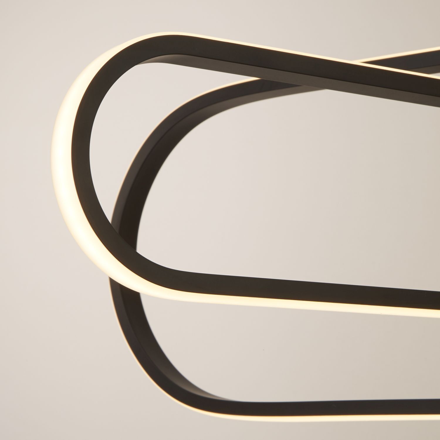 Lampe à suspendre LED noire couleur de lumière réglable L : 80 cm