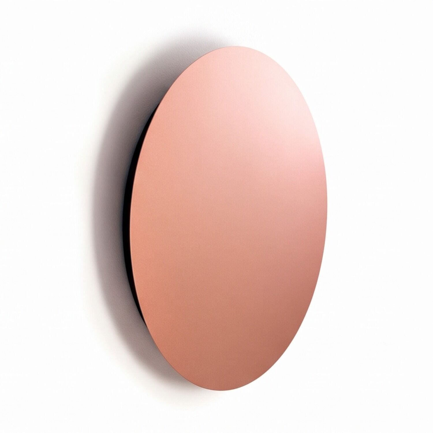 pink circle, rose metal, wanddekor, runder plakat, metallplättchen