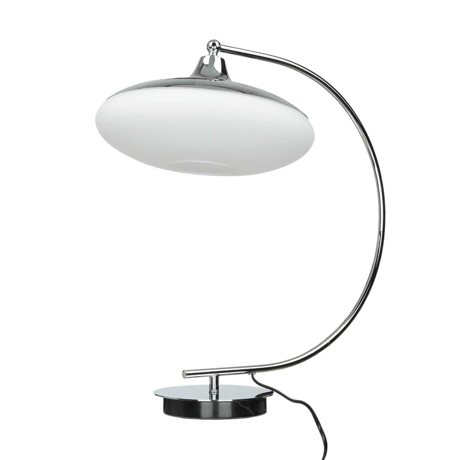 Gebogene Tischleuchte Bauhaus rund 45cm Lampe, Tischlampe, Lampenschirm