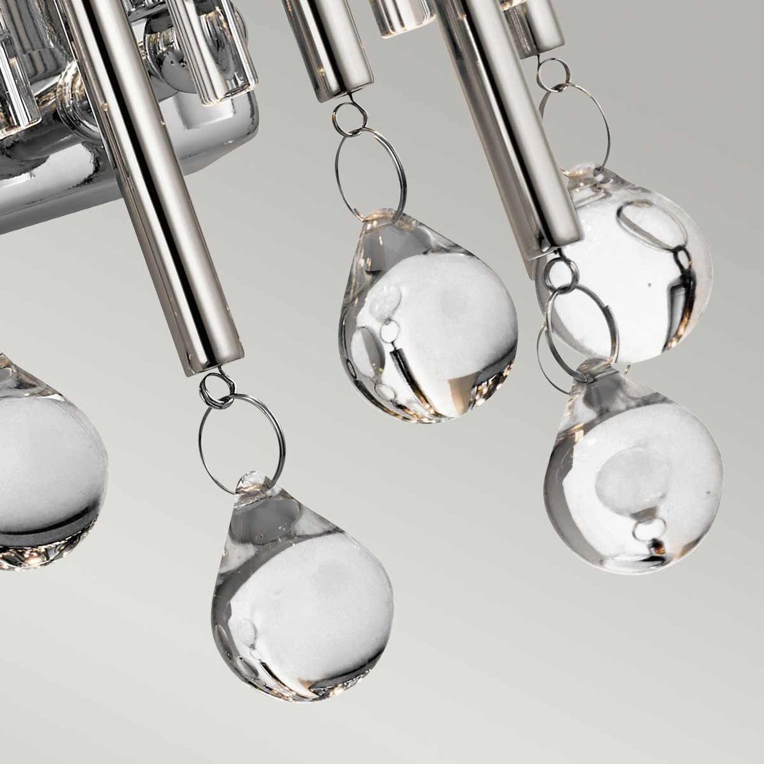 Applique murale cristal H : 31,2 cm chrome poli élégant