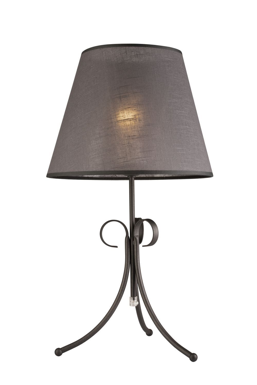 Lampe de table Abat-jour en tissu Zimmer Anthracite Landhaus